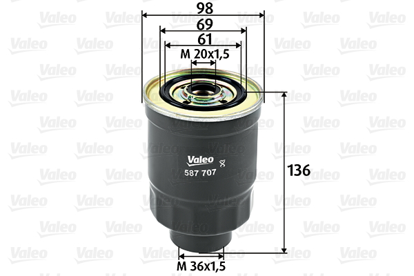 VALEO 587707 Filtro carburante