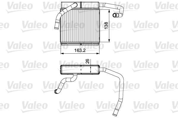 VALEO 811552 Scambiatore calore, Riscaldamento abitacolo