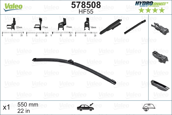 VALEO 578508 Spazzola tergi