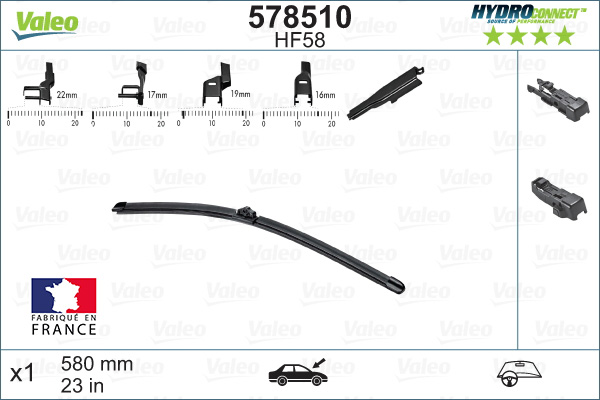 VALEO 578510 Spazzola tergi