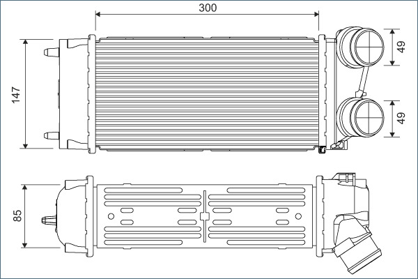 VAN WEZEL 01004085 Intercooler
