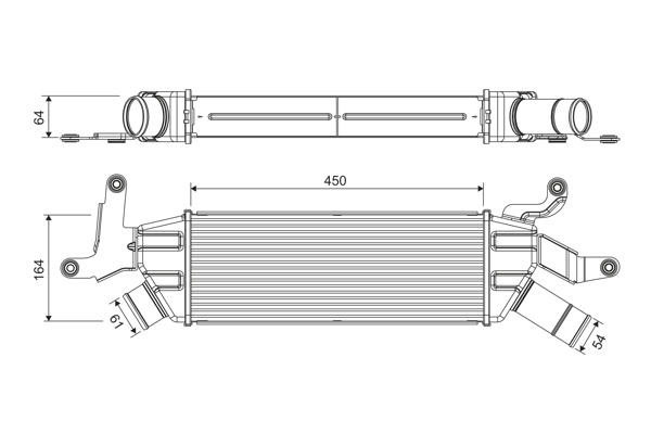 VALEO 818370 töltőlevegő-hűtő