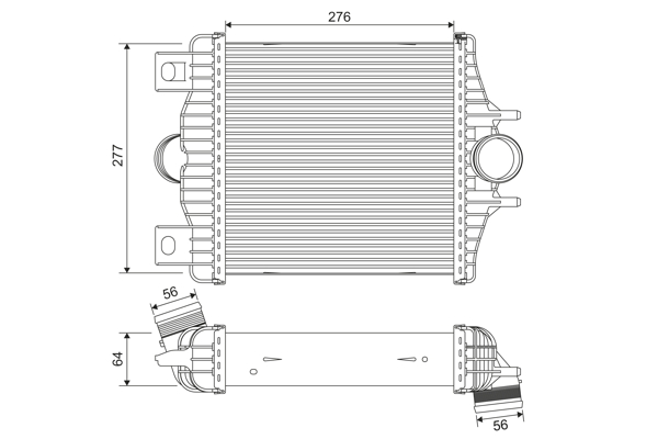 VALEO 818384 töltőlevegő-hűtő