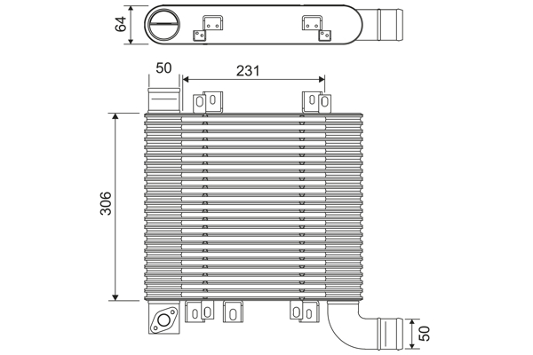 VALEO 818398 töltőlevegő-hűtő