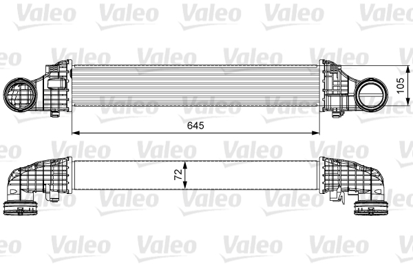 VALEO 818606 töltőlevegő-hűtő