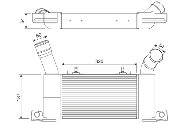 VALEO 822910 chladič turba