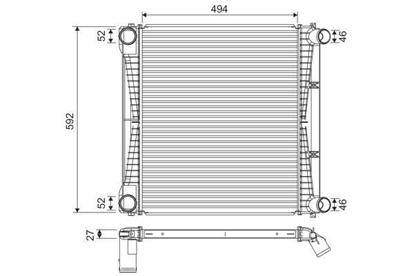 VALEO 822917 chladič turba