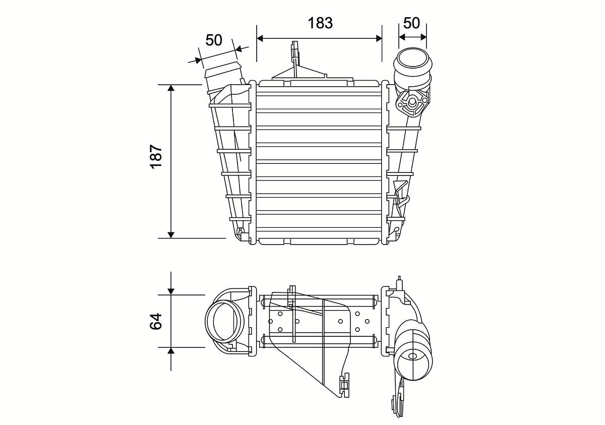 VALEO 822943 Ψυγείο αέρα υπερπλήρωσης for SEAT SKODA VW