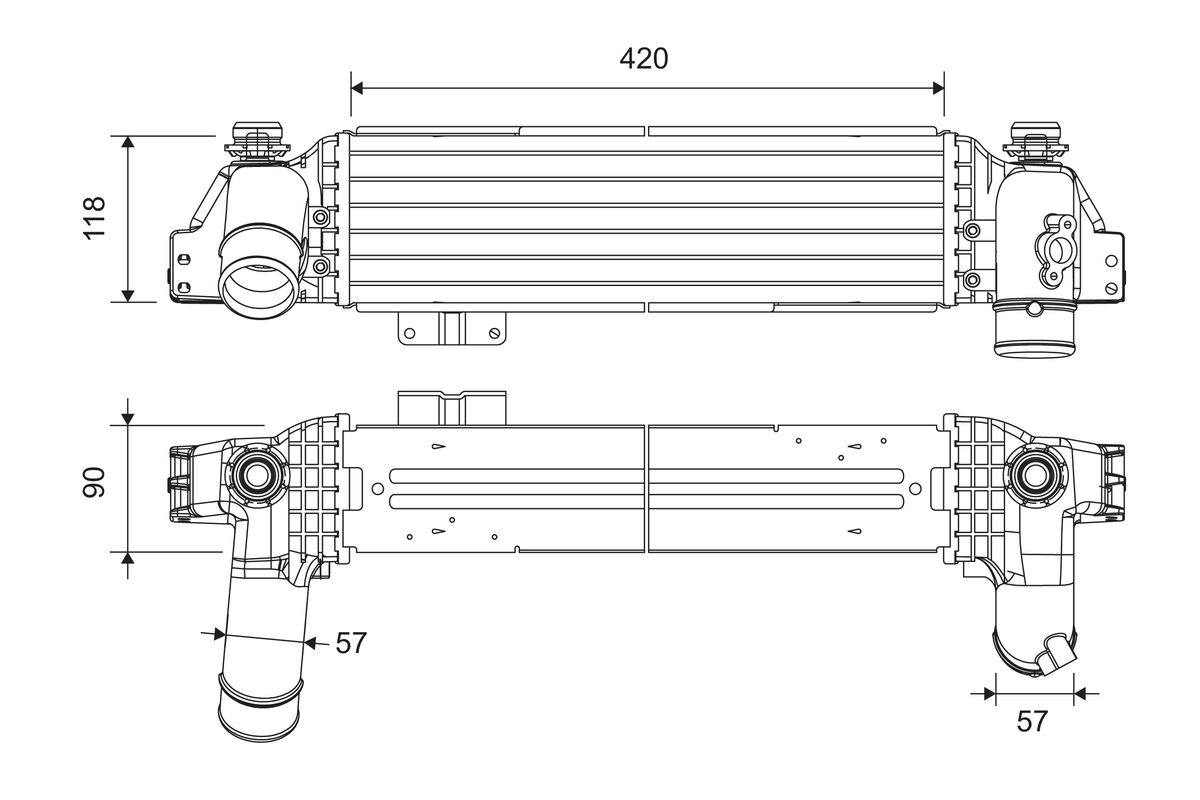 VALEO 822946 Ψυγείο αέρα υπερπλήρωσης for KIA