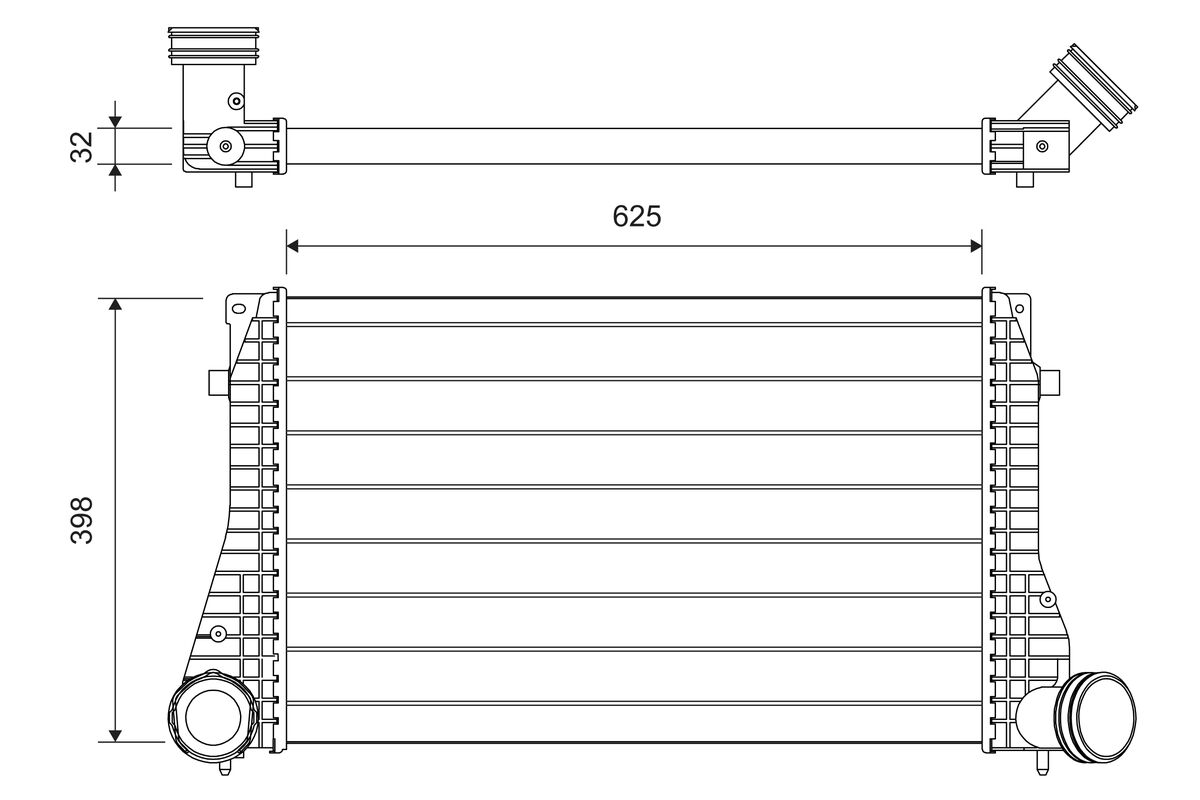 VALEO 822949 Ψυγείο αέρα υπερπλήρωσης for SEAT VW