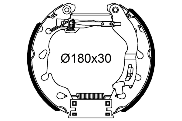 VALEO 554908 Kit ganasce freno