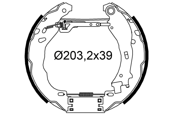 VALEO 554909 Bromsbackar, sats