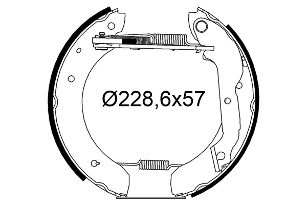 VALEO 554913 Bromsbackar, sats