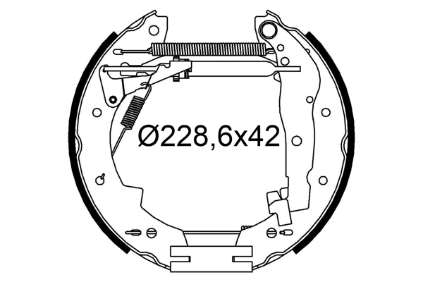 VALEO 554916 Kit ganasce freno