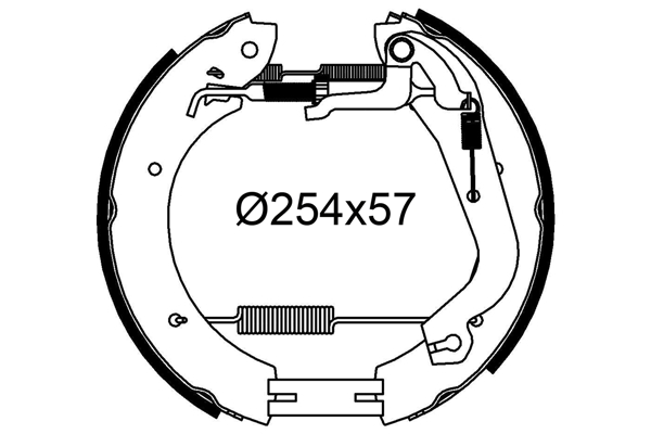VALEO 554917 Bromsbackar, sats