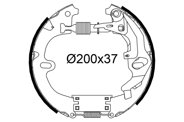 VALEO 554928 Bromsbackar, sats