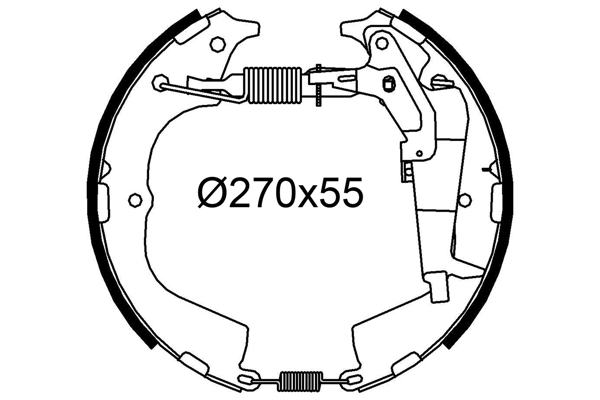 VALEO 554944 Kit ganasce freno