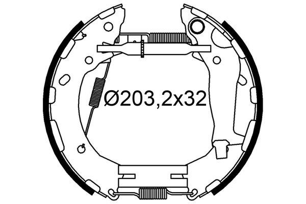 VALEO 554947 Bromsbackar, sats