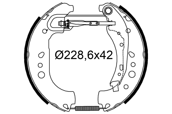 VALEO 554951 Kit ganasce freno