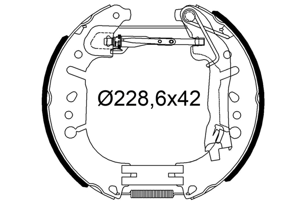 VALEO 554953 Kit ganasce freno