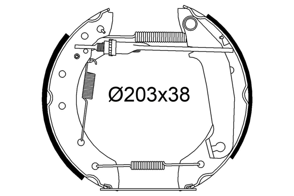 VALEO 554956 Bromsbackar, sats