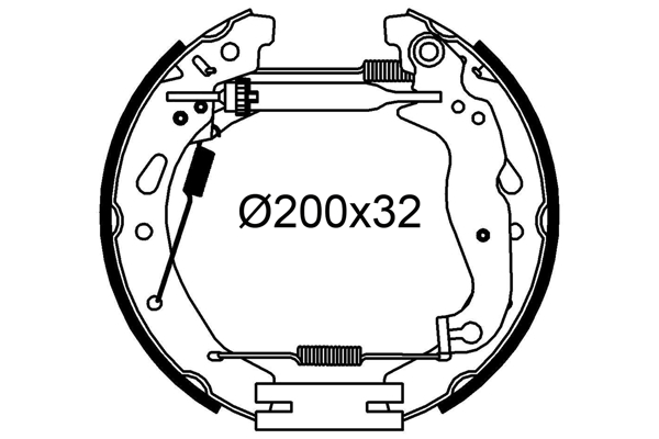 VALEO 554957 Bromsbackar, sats
