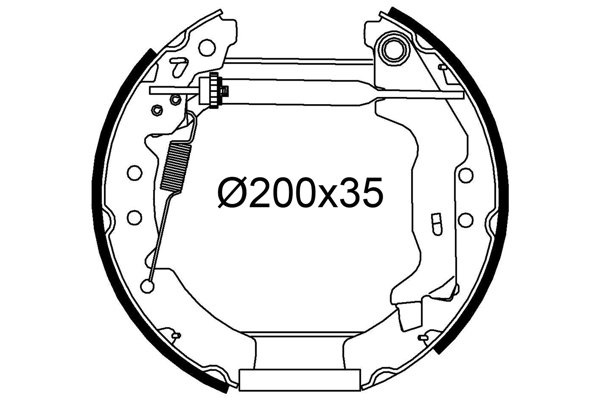 VALEO 554959 Bromsbackar, sats