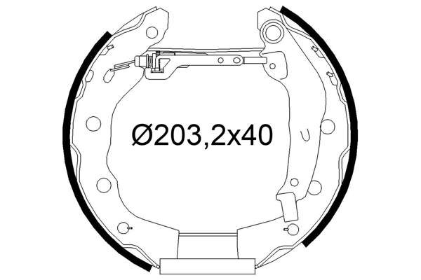 VALEO 554965 Bromsbackar, sats