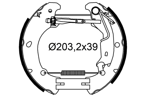 VALEO 554967 Kit ganasce freno