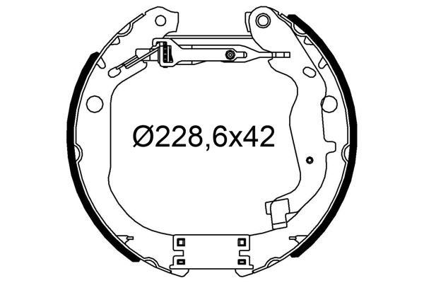 VALEO 554968 Bromsbackar, sats