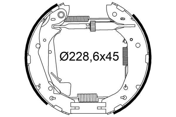 VALEO 554970 Bromsbackar, sats