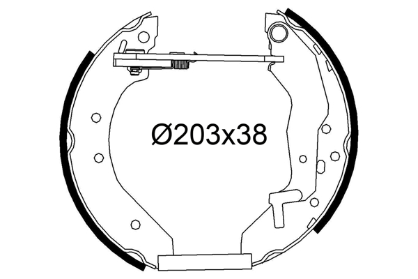 VALEO 554972 Kit ganasce freno