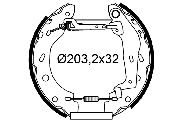 VALEO 554974 Kit ganasce freno