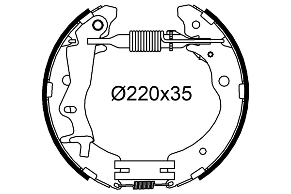 VALEO 554982 Kit ganasce freno