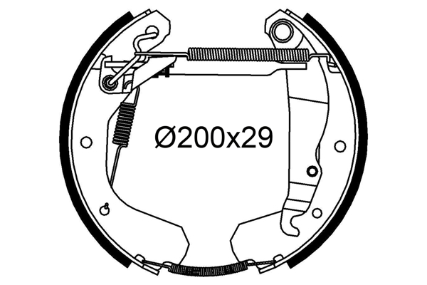 VALEO 554987 Kit ganasce freno