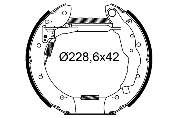 VALEO 554993 Bromsbackar, sats