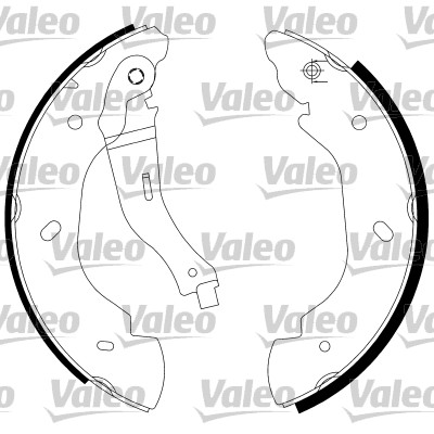 VALEO 553901 Bromsbackar, sats