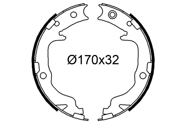 VALEO 564241 Bromsbackar, sats