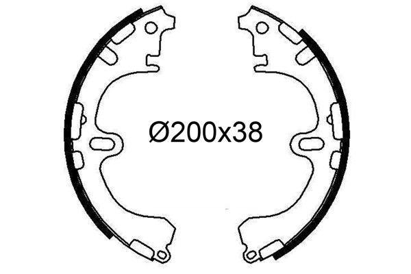 VALEO 564249 Bromsbackar, sats