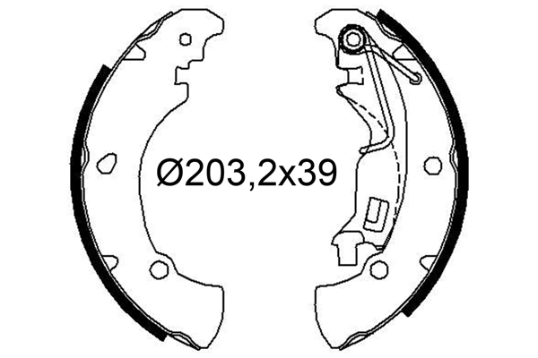 VALEO 564250 Bromsbackar, sats