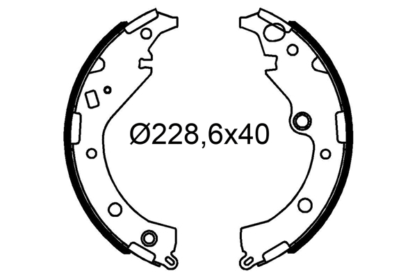 VALEO 564260 Bromsbackar, sats