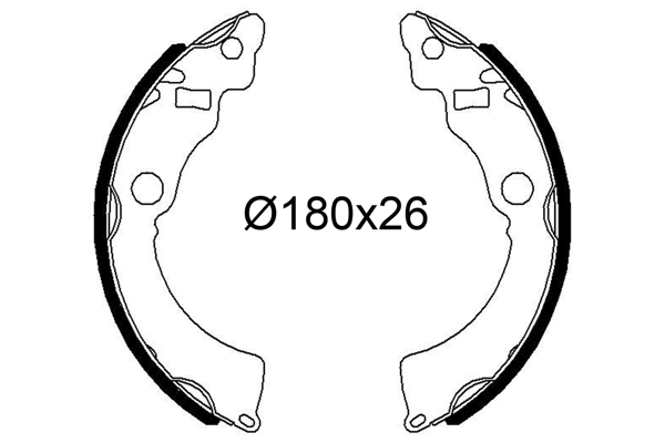 VALEO 564264 Bromsbackar, sats