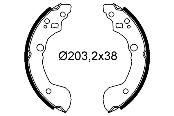 VALEO 564285 Bromsbackar, sats