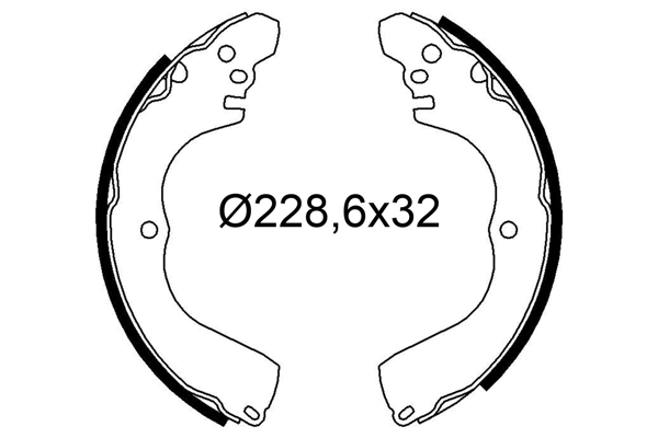 VALEO 564287 Bromsbackar, sats