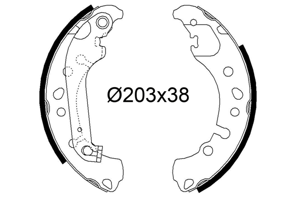 VALEO 564295 Kit ganasce freno