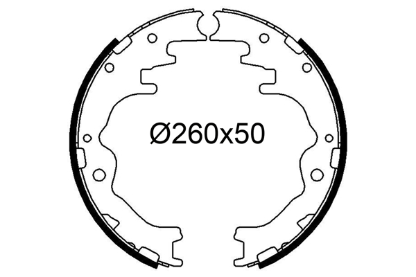 VALEO 564302 Bromsbackar, sats