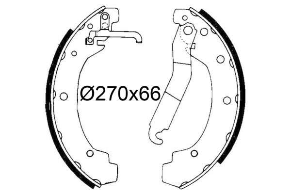 VALEO 564304 Bromsbackar, sats