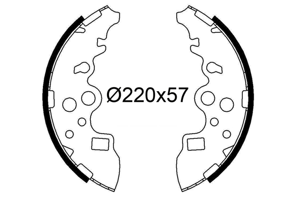 VALEO 564313 Bromsbackar, sats