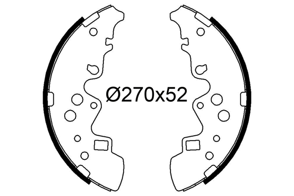 VALEO 564314 Bromsbackar, sats
