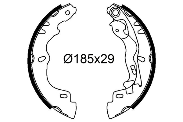 VALEO 564334 Bromsbackar, sats